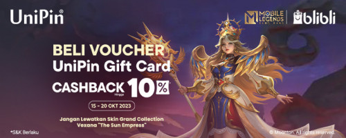 Sambut Hero Vexana “The Sun Empress”, Pembelian UPGC di Blibli Bisa Dapat Cashback 10%!